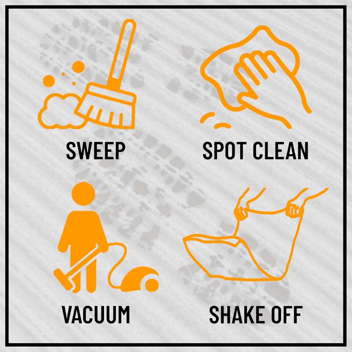 Ottomanson Solid Design Non-Slip Rubberback 2x6 Indoor/Outdoor Runner Rug for Hallway, Kitchen, Living Room, Garage, Patio, 2' x 6', Black - Image 6