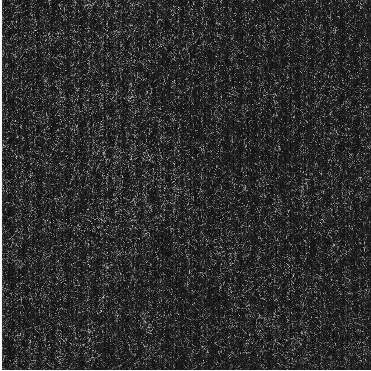 Ottomanson Solid Design Non-Slip Rubberback 2x6 Indoor/Outdoor Runner Rug for Hallway, Kitchen, Living Room, Garage, Patio, 2' x 6', Black - Image 9